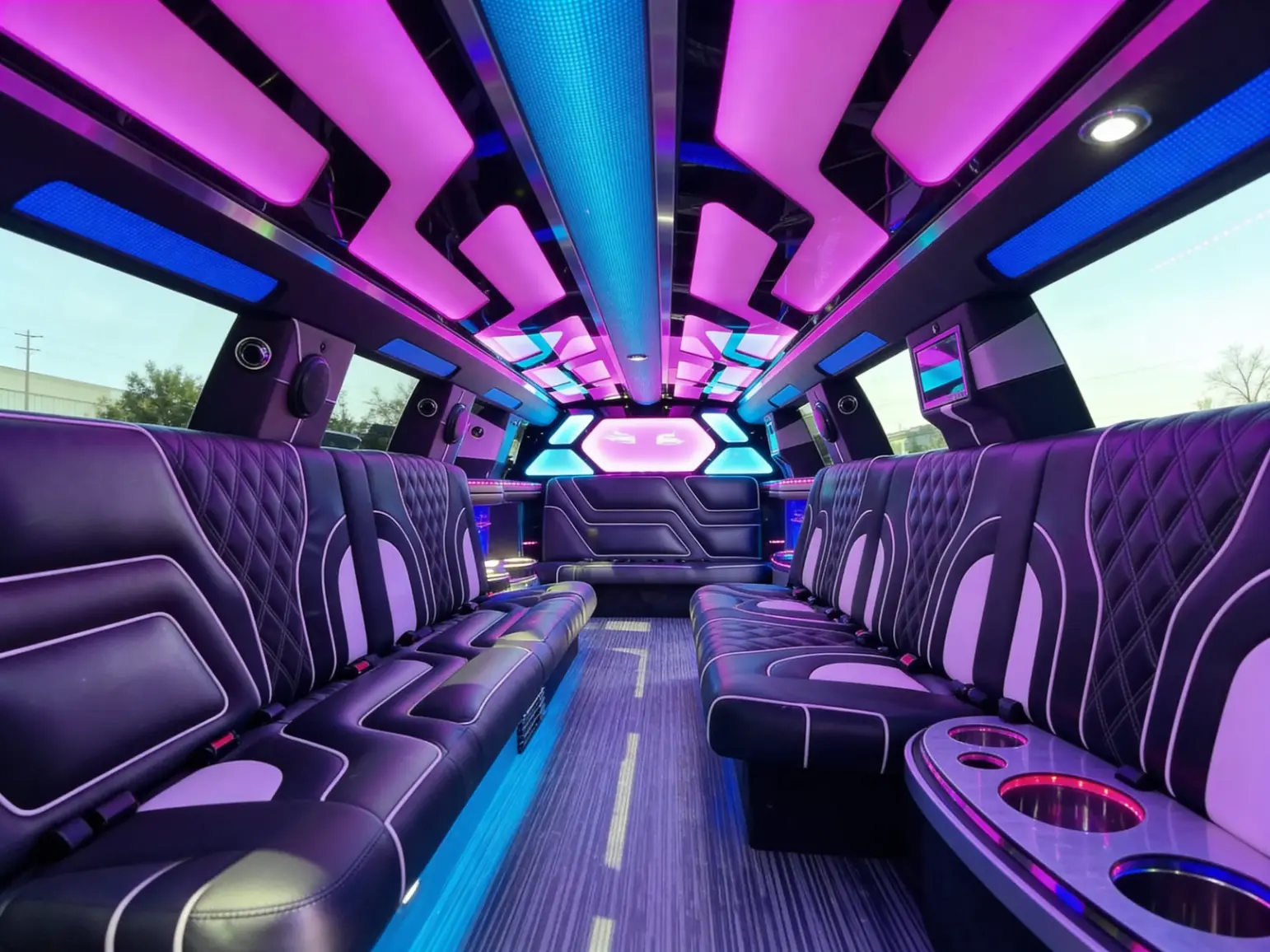 inside limousine